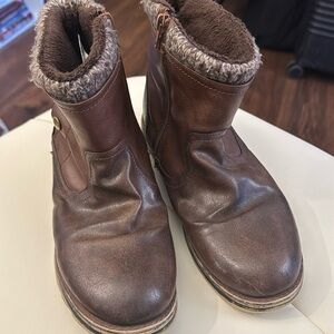 Brown booties by Muk Luks